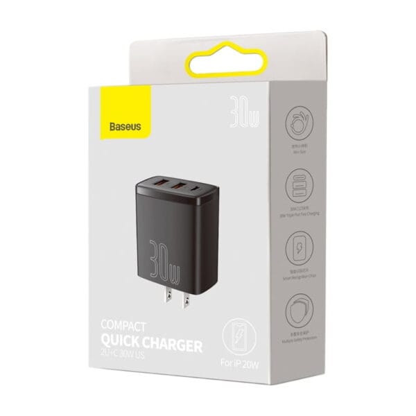 Baseus Compact Quick Charger 2U+C 30W CN